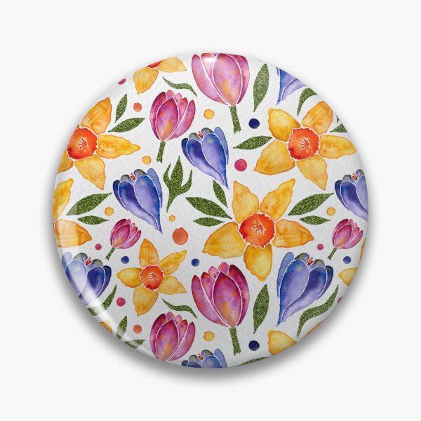 Item preview, Spring Flowers - Yellow/Blue/Purple designed and sold by Gwendolyn  Pieters.