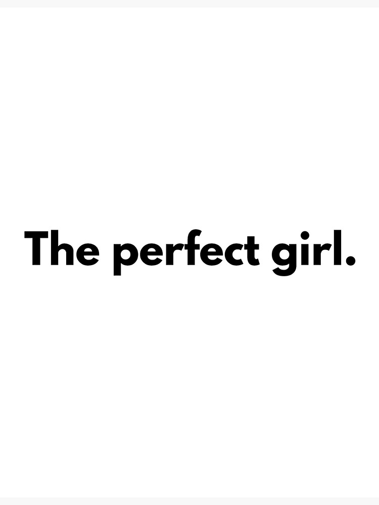 "The perfect girl." Sticker for Sale by DjordjeGavric Redbubble