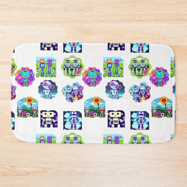 Item preview, Funny and Cute Robots Enjoying Life - Set of 8 Stickers designed and sold by HanaiPrint.