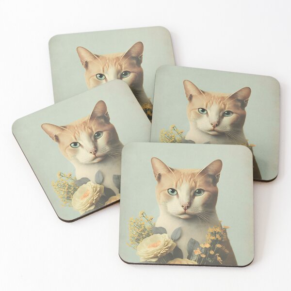 Item preview, Cat and flower collage 01 designed and sold by EmilyDayDreams.
