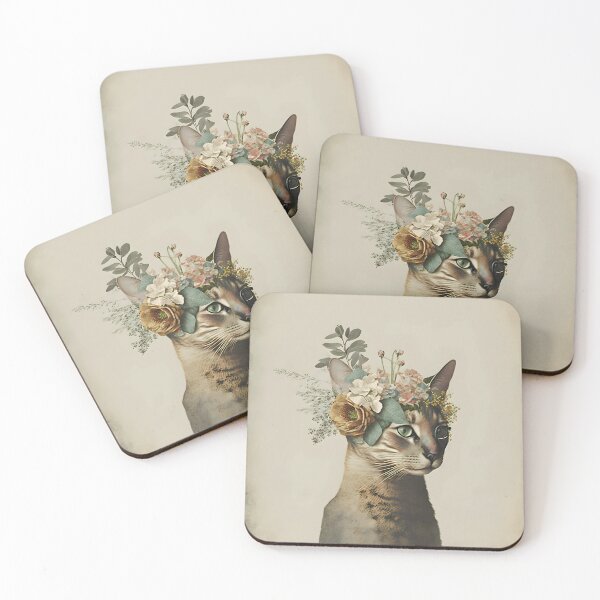Item preview, Cat and flower collage 02 designed and sold by EmilyDayDreams.