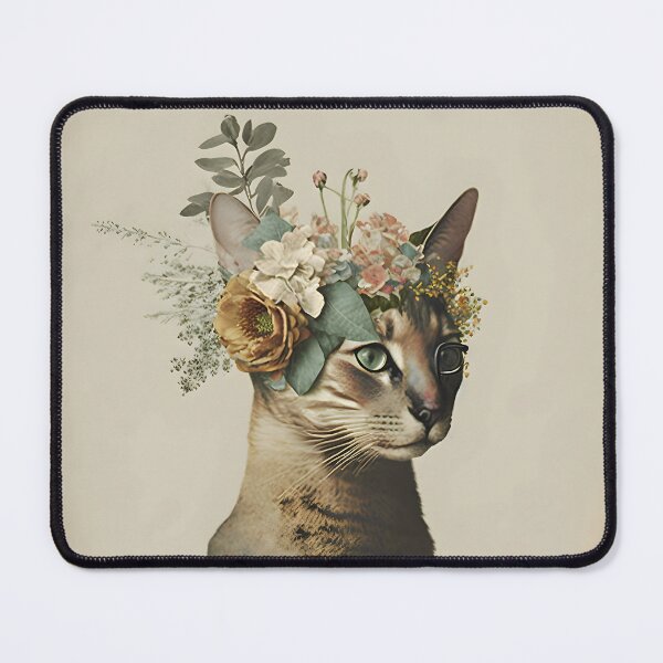 Item preview, Cat and flower collage 02 designed and sold by EmilyDayDreams.