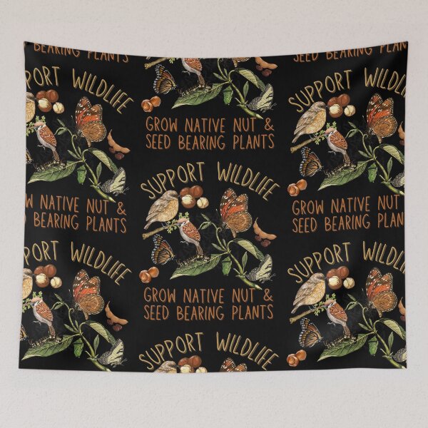 Item preview, Support Wildlife Plant Nut & Seed Plants Colorful Design designed and sold by EarthArtDesigns.