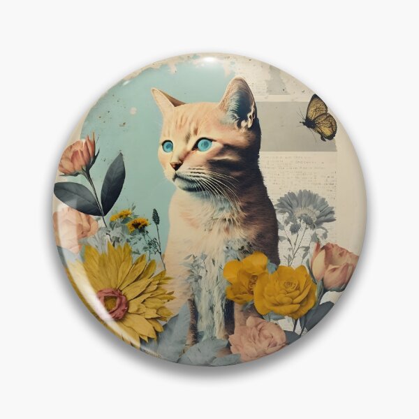 Item preview, Cat and flower collage 03 designed and sold by EmilyDayDreams.