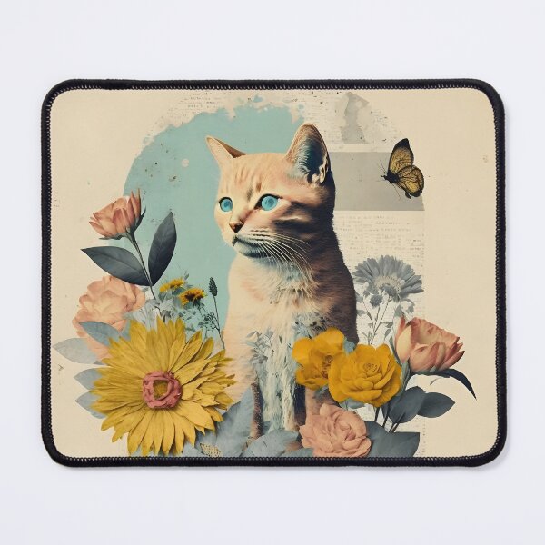 Item preview, Cat and flower collage 03 designed and sold by EmilyDayDreams.