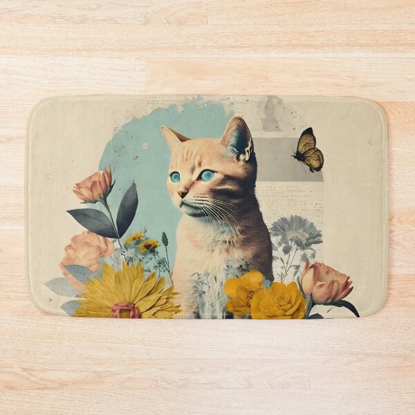 Item preview, Cat and flower collage 03 designed and sold by EmilyDayDreams.