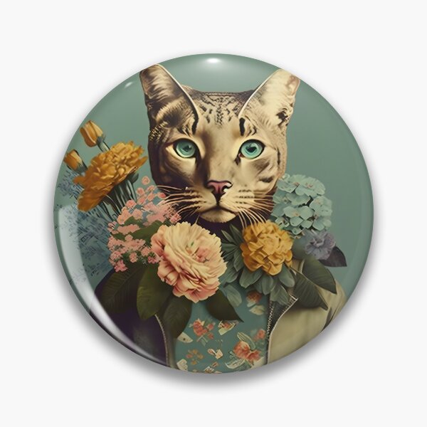 Item preview, Cat and flower collage 04 designed and sold by EmilyDayDreams.
