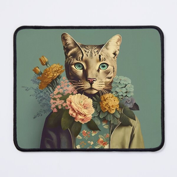 Item preview, Cat and flower collage 04 designed and sold by EmilyDayDreams.