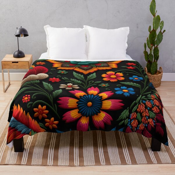 Item preview, Botanical vintage Ethnic embroidery Floral design 2 designed and sold by Red Witch Art.