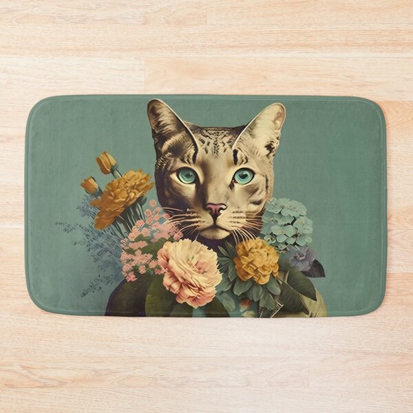 Item preview, Cat and flower collage 04 designed and sold by EmilyDayDreams.