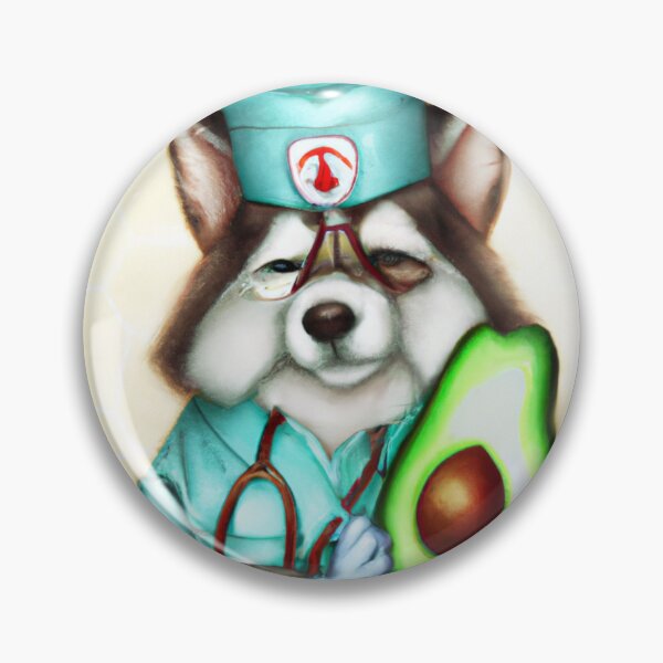 Item preview, A nurse dog who just loves avocados. designed and sold by Doggymadness.