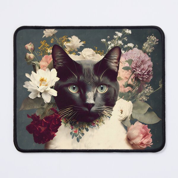 Item preview, Cat and flower collage 06 designed and sold by EmilyDayDreams.