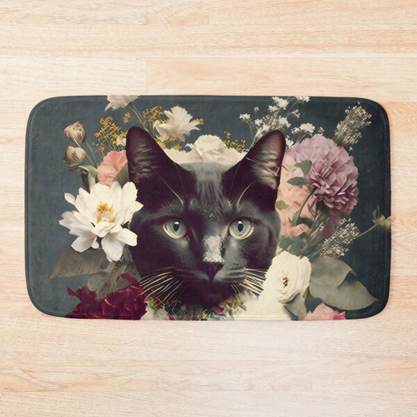Item preview, Cat and flower collage 06 designed and sold by EmilyDayDreams.