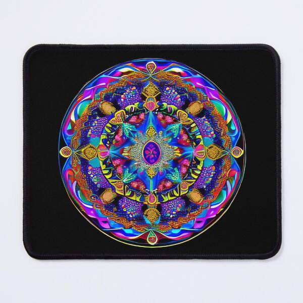 Item preview, trippy hypnotic flower colorfull strange pattern designed and sold by SJG-digital.