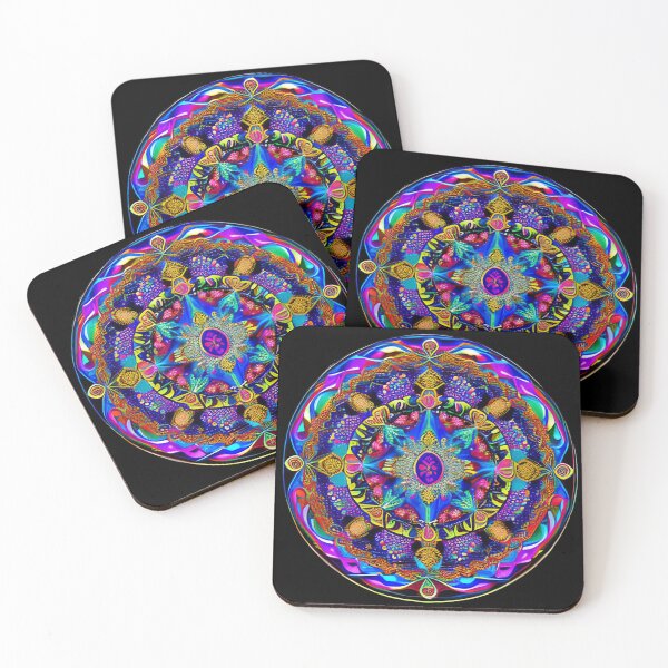 Item preview, trippy hypnotic flower colorfull strange pattern designed and sold by SJG-digital.