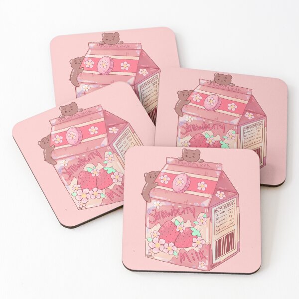 Item preview, Strawbeary milk carton print designed and sold by annjkoart.