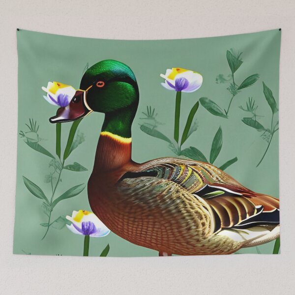 Item preview, Mallard Duck Flowers designed and sold by gramizzia.