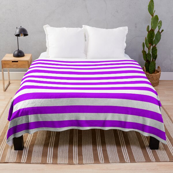 Item preview, Small HOT PURPLE and WHITE Horizontal STRIPES designed and sold by RachelMacht.