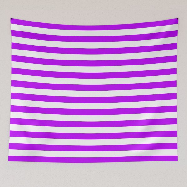 Item preview, Small HOT PURPLE and WHITE Horizontal STRIPES  designed and sold by RachelMacht.