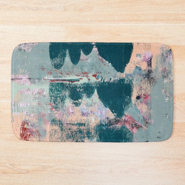 Item preview, One Question: Abstract Painting in Pink and Green designed and sold by Alyssa Hamilton Art.