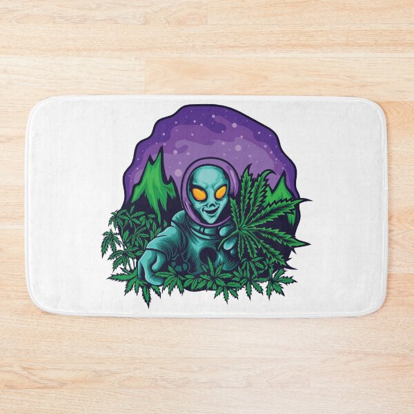 Item preview, Astronaut Alien in Weed Farm Marijuana Trippy Cool designed and sold by ozumdesigns.