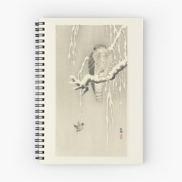 Item preview, Ohara Koson Hawk with captive tree sparrow designed and sold by TeeARTHY.