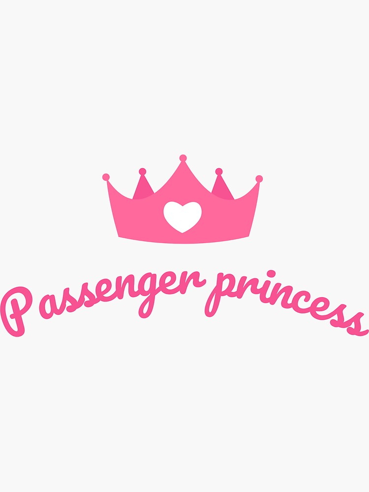 Sticker avec l'œuvre « Passenger princes - princesse passagère » de  l'artiste Uredesign