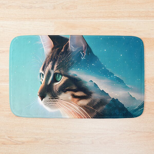 Item preview, Copy of Galaxy Cat Double Exposure - Modern Digital Art designed and sold by Ai-michiart.