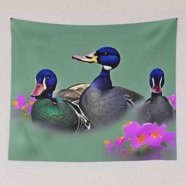 Item preview, Mallard Duck Flowers designed and sold by gramizzia.