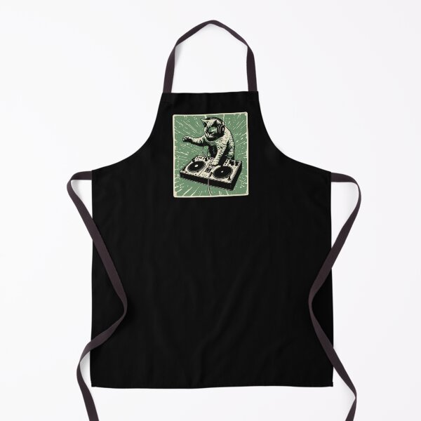 Item preview, Cat DJ - Green Block Print - DJ Cat - Deadmau5 - Deadmouse designed and sold by IfDesignGroup.