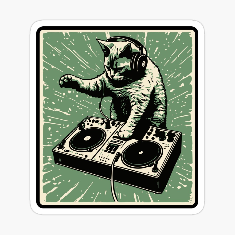 Cat DJ - Space Galaxy - DJ Cat - Deadmau5 - Deadmouse Pin for Sale by  IfDesignGroup