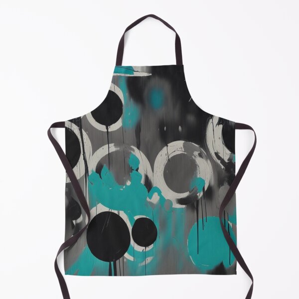 Item preview, Abstract Circles of Turquoise, Black, and White designed and sold by Artel-Blue.