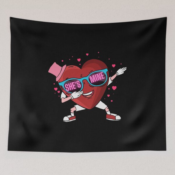 Item preview, dabbing heart funny gifts mens kids boys valentines day designed and sold by ZArt-Creative.