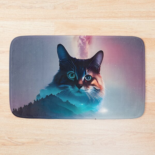 Item preview, Copy of Galaxy Cat Double Exposure - Modern Digital Art designed and sold by Ai-michiart.