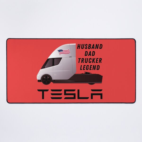 Item preview, Husband Dad Trucker Legend Electric Tesla Semi Truck with American Flag designed and sold by WigOutlet.