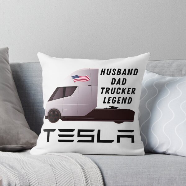 Item preview, Husband Dad Trucker Legend Electric Tesla Semi Truck with American Flag designed and sold by WigOutlet.