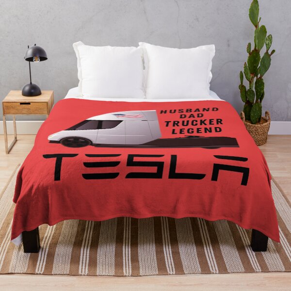 Item preview, Husband Dad Trucker Legend Electric Tesla Semi Truck with American Flag designed and sold by WigOutlet.