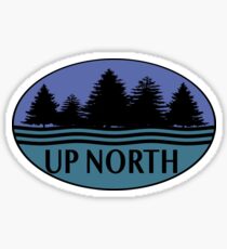 UP NORTH Pines Water Sticker