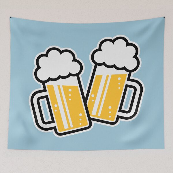 Item preview, 2 Clinking Beer Glasses For A Cheer! (3C) designed and sold by Roderix.
