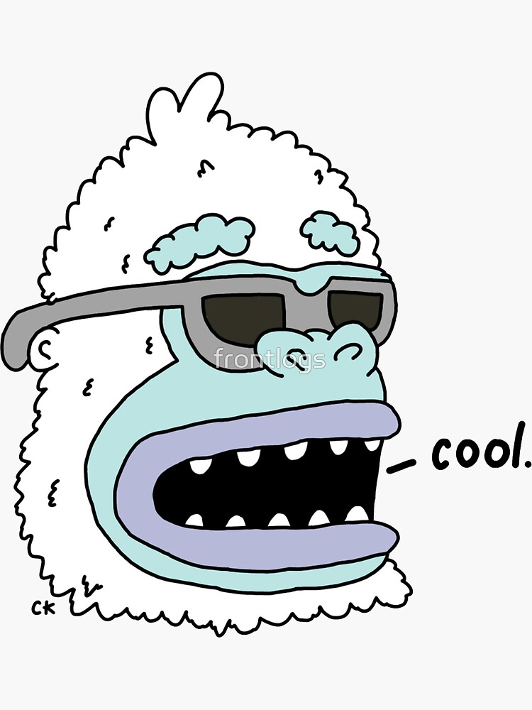"The Coolest Yeti" Sticker for Sale by frontlogs Redbubble