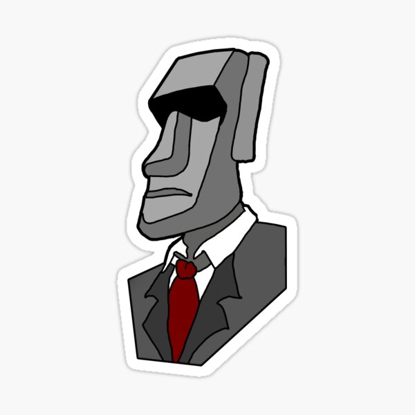 Stoneface Sticker - Moai Golem Emoji,Moai Emoji - Free Emoji PNG