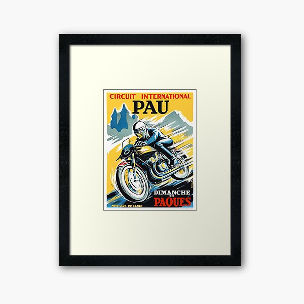 Affiche Vintage Grand Prix Rouen Les Essarts 1959 – Poster Voiture Course – Tirage Contemporain