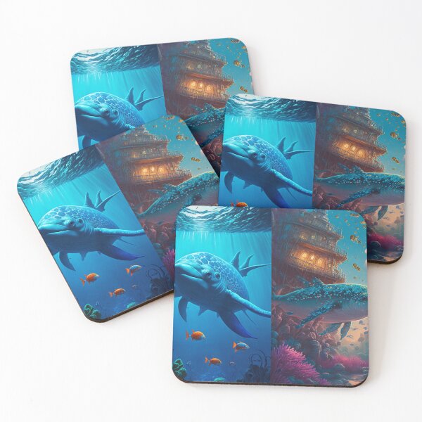 Artikelvorschau, Fantasy Water World Seascape Art 26 – Bunte Cartoon-Reise entworfen und verkauft von Sunchaser World.