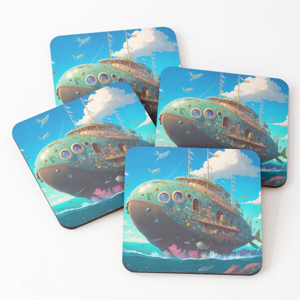 Artikelvorschau, Fantasy Water World Seascape Art 30 – Bunte Cartoon-Reise entworfen und verkauft von Sunchaser World.