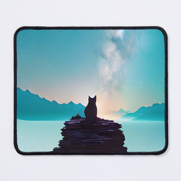 Item preview, Galaxy Cat Double Exposure - Modern Digital Art designed and sold by Ai-michiart.