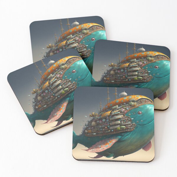 Artikelvorschau, Fantasy Water World Seascape Art 33 – Bunte Cartoon-Reise entworfen und verkauft von Sunchaser World.