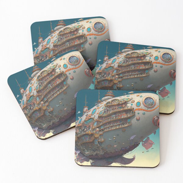 Artikelvorschau, Fantasy Water World Seascape Art 34 – Bunte Cartoon-Reise entworfen und verkauft von Sunchaser World.