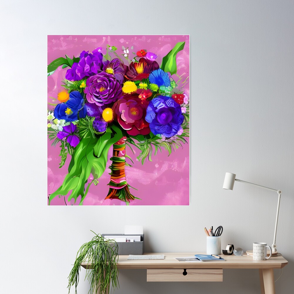 Fantasy Flower Bouquet Art Board Print for Sale by gramizzia