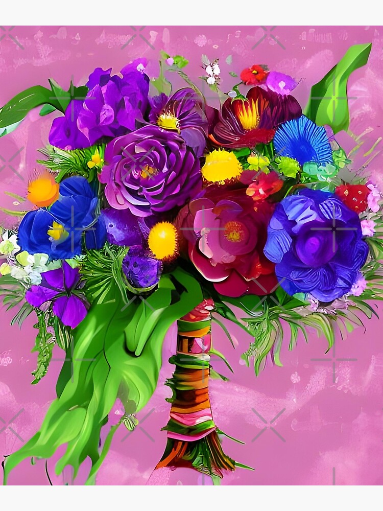 Fantasy Flower Bouquet Art Board Print for Sale by gramizzia