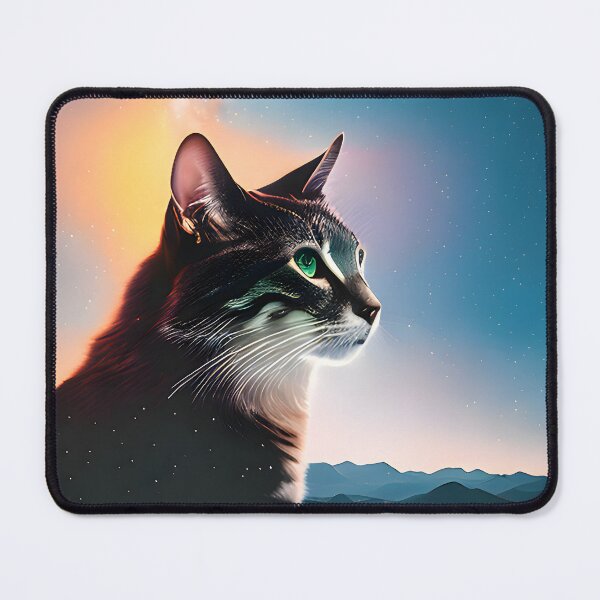 Item preview, Galaxy Cat Double Exposure - Modern Digital Art designed and sold by Ai-michiart.